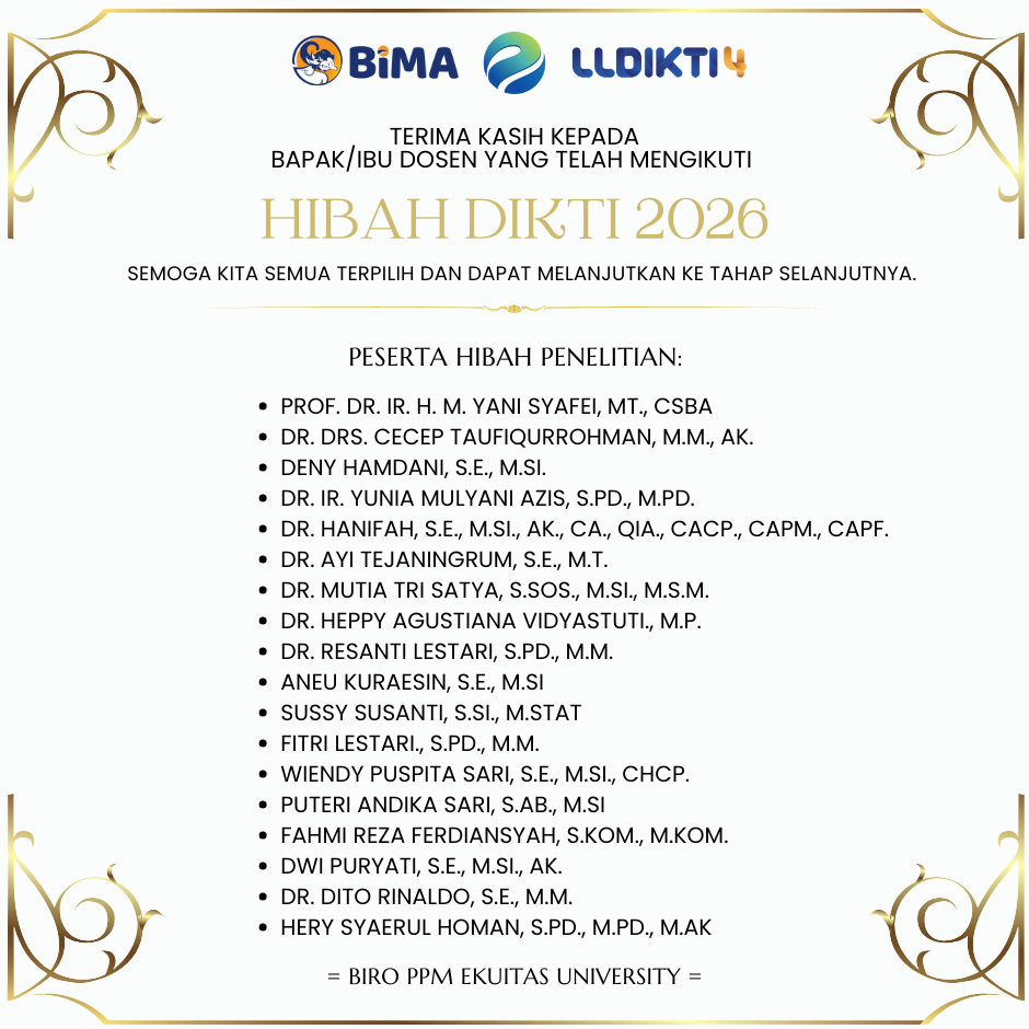 Partisipasi Dosen Ekuitas University di Hibah DIKTI Penelitian Tahun 2026